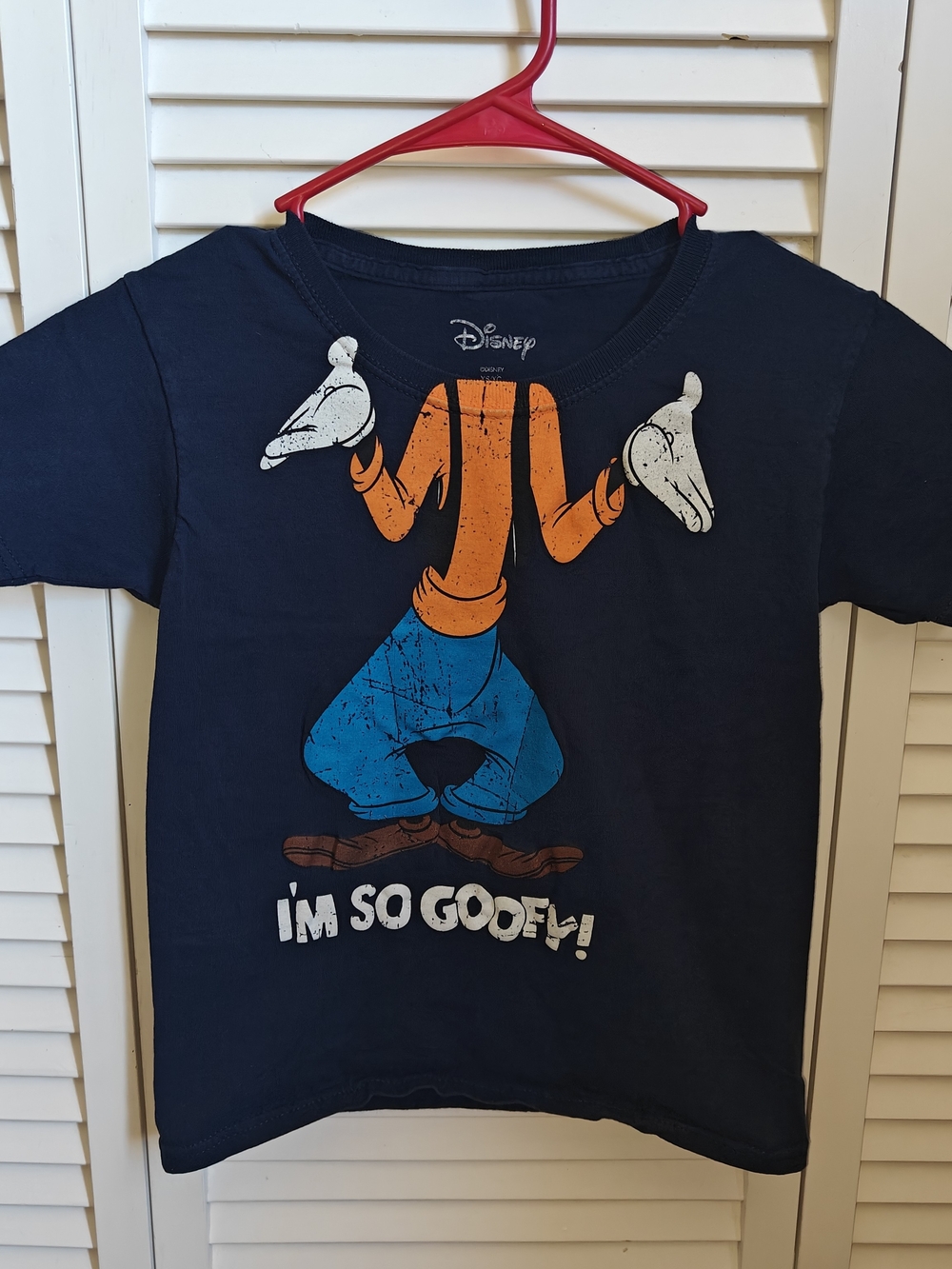 Disney "I'm So Goofy!" Navy Graphic Tee Shirt Toddler Size 4/5T
